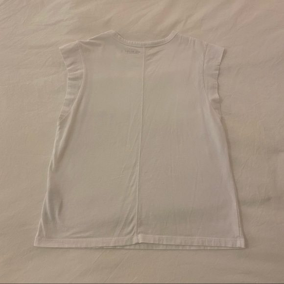 Abercrombie White Relaxed Cap Sleeve Tee - Picture 4 of 4